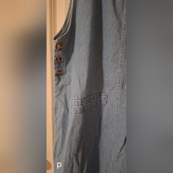 Pearl river clothing co. Vintage denim overall dress size large - Picture 3 of 5